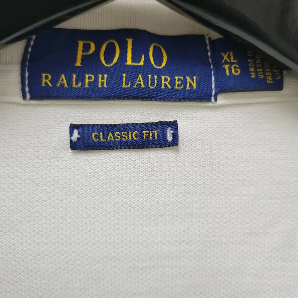 Polo Ralph Lauren Men's 100% Classic Fit Beige Polo Shirt Size XL Excellent